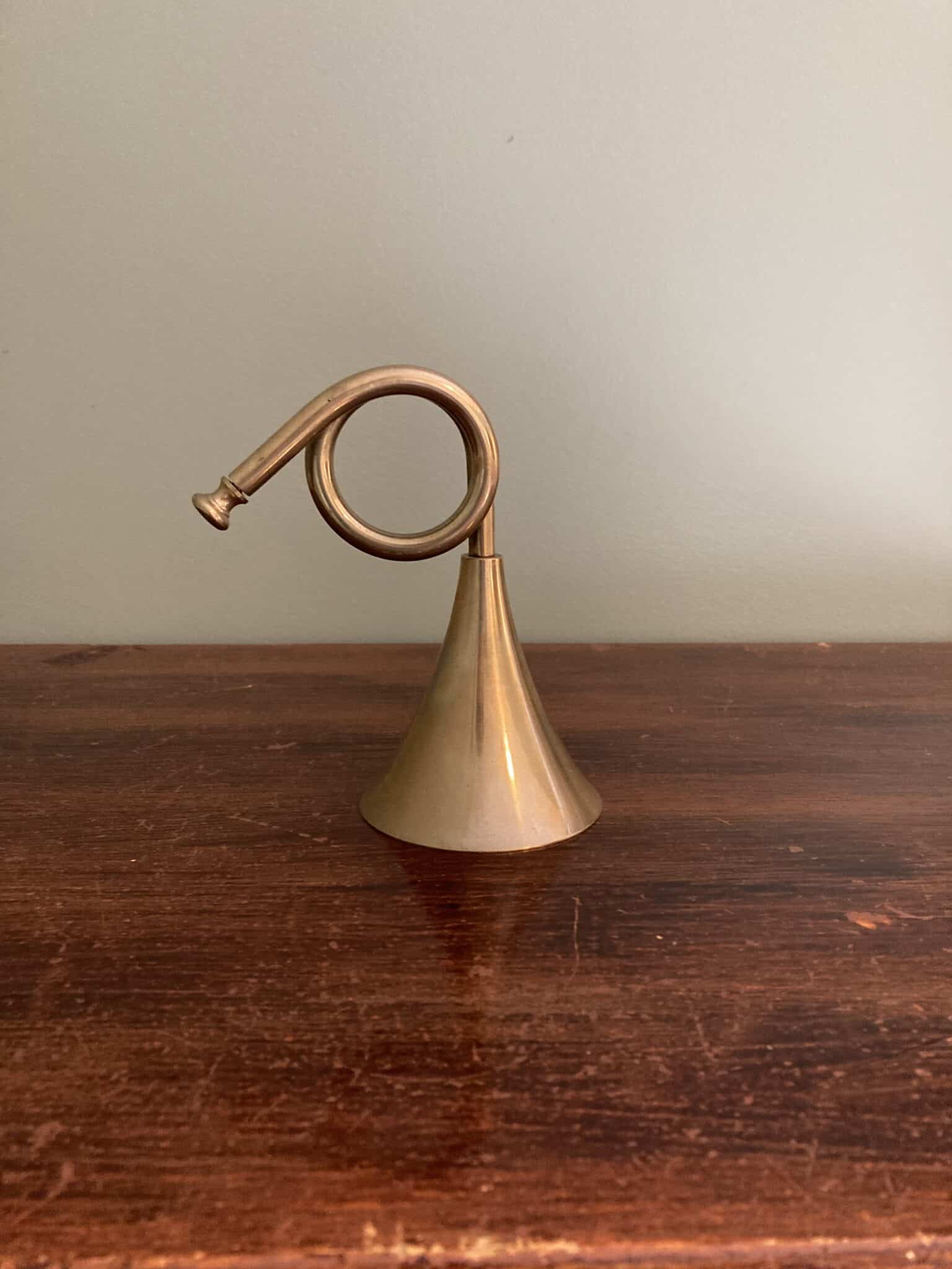 Vintage brass horn bell Vintage Keepers