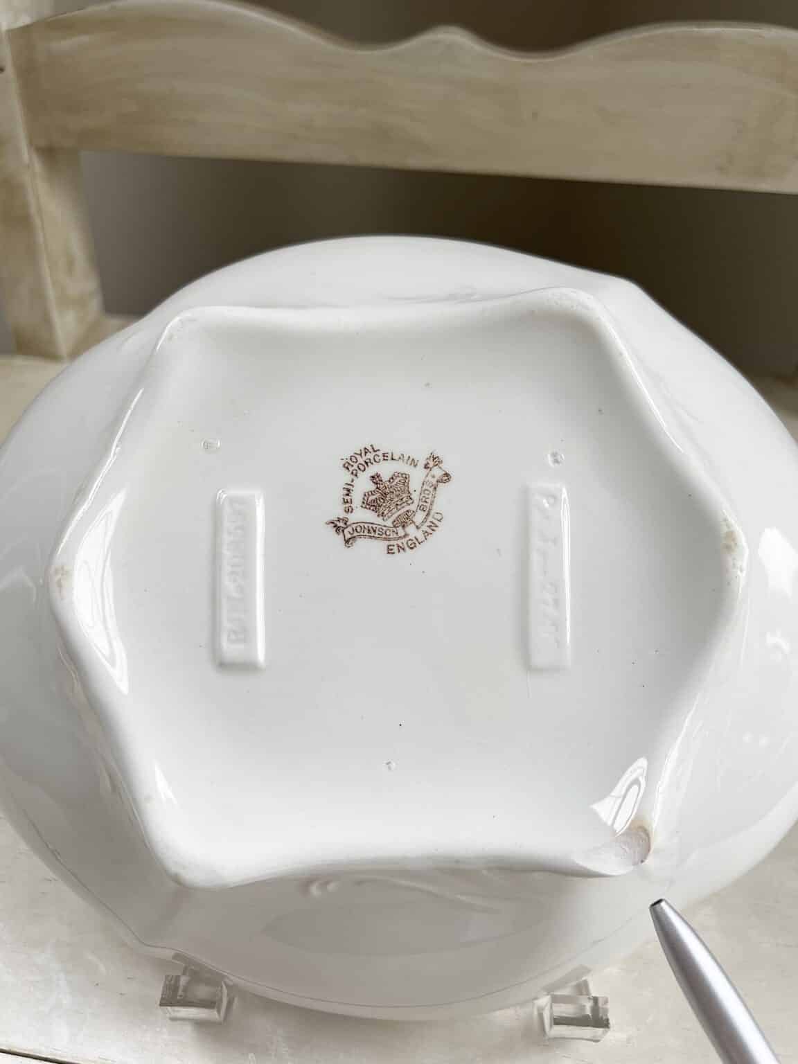 Antique Ironstone Lidded Tureen by Johnson Bros England Vintage Keepers