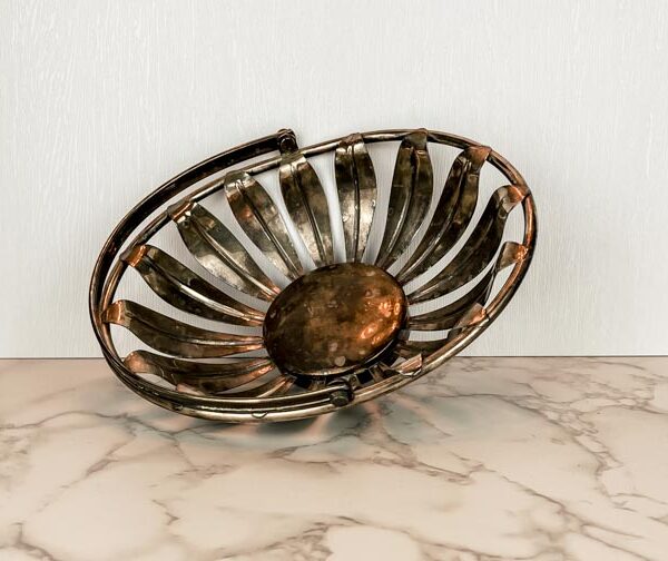 Silver Flower Basket Vintage Keepers