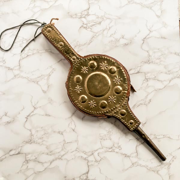 Ornate Brass Fireplace Bellows Vintage Keepers