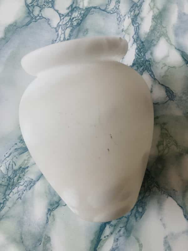 White Alabaster vase Vintage Keepers