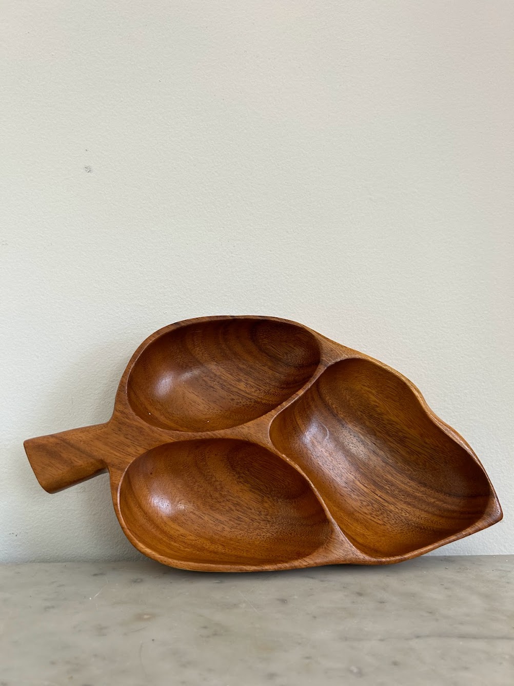 Wooden Leaf Bowl Vintage Keepers
