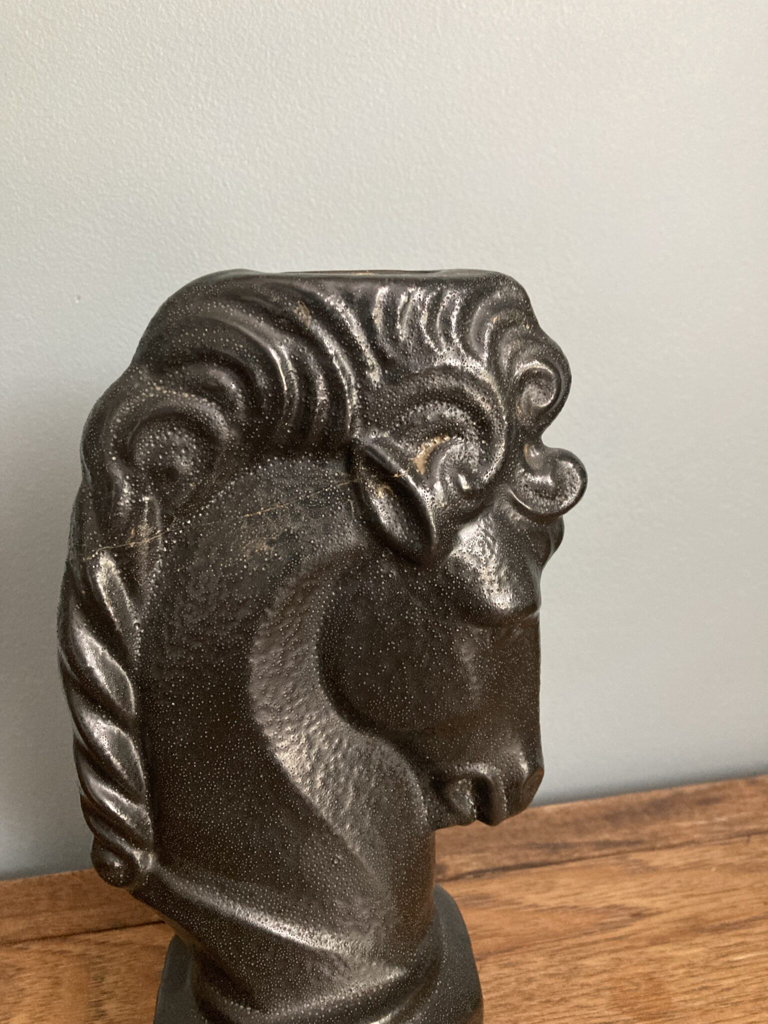 Ceramic Horse head Statue Vintage Keepers