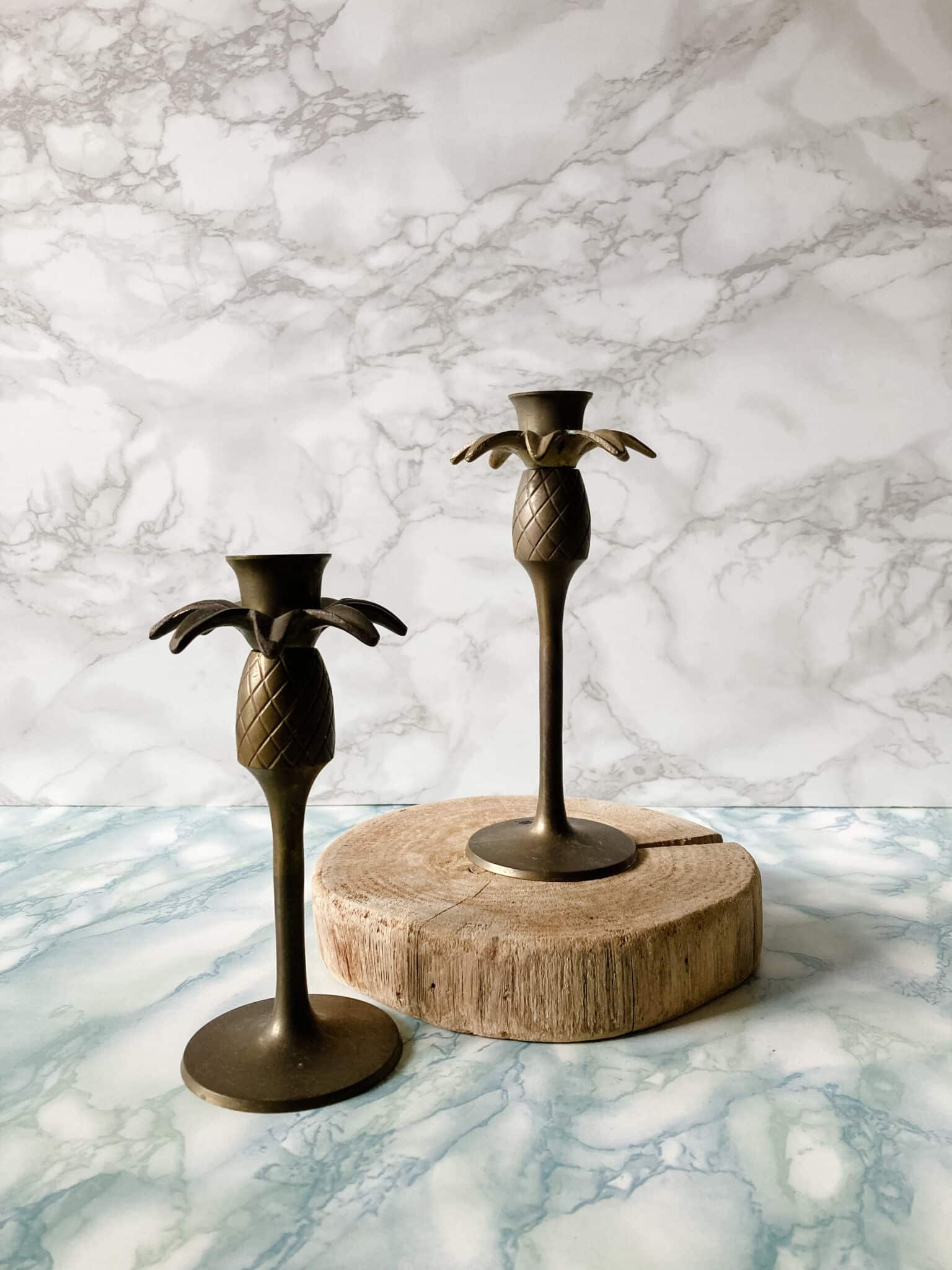 Vintage Brass Palm Tree candle holders Vintage Keepers