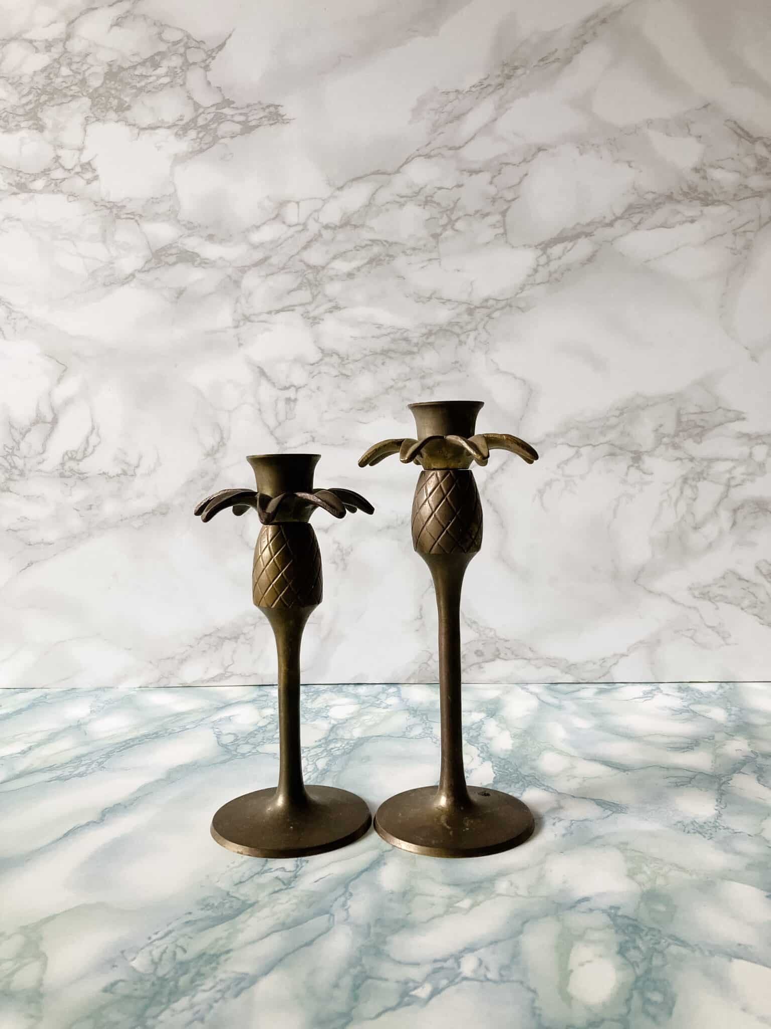 Vintage Brass Palm Tree candle holders Vintage Keepers