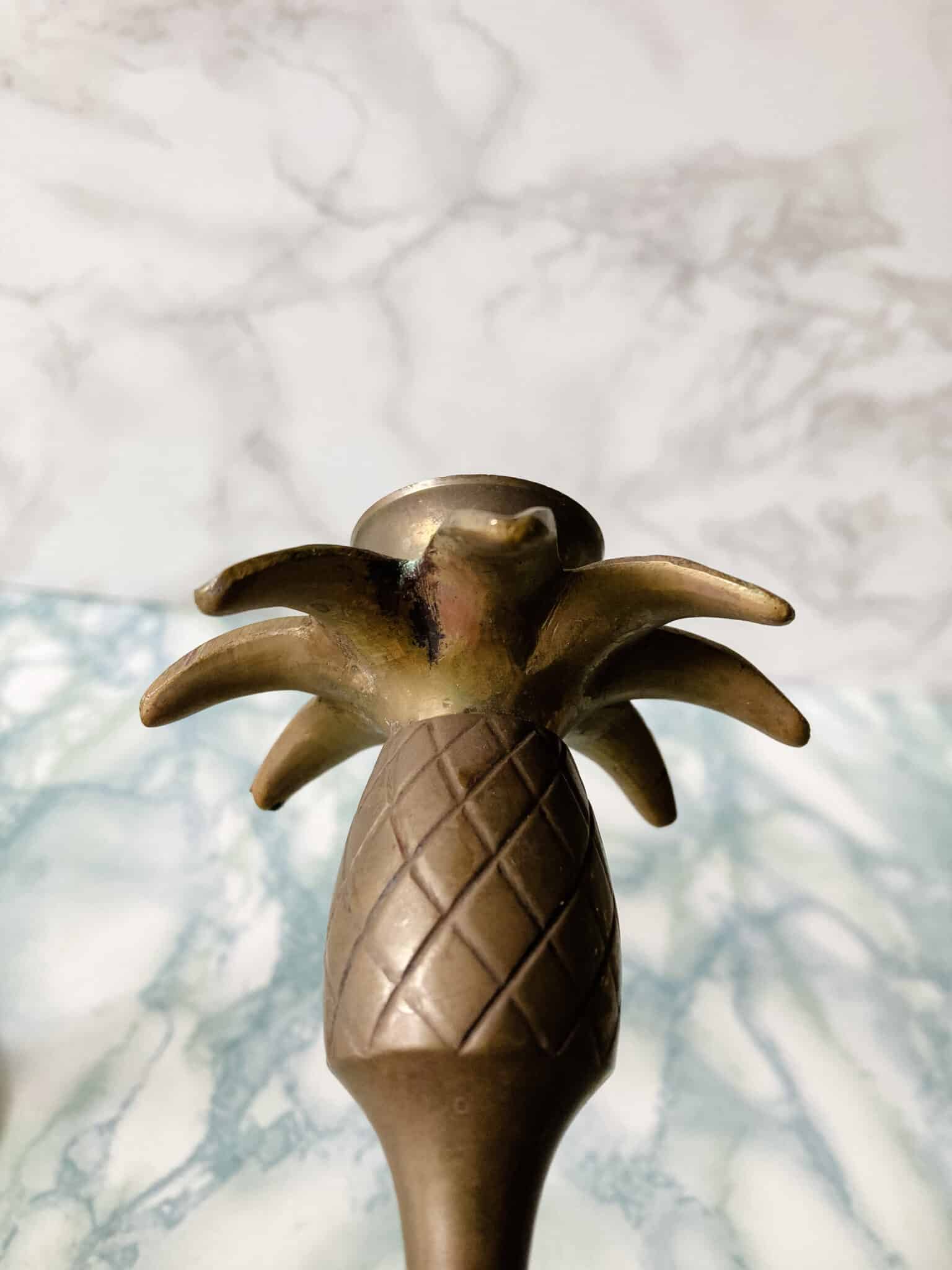 Vintage Brass Palm Tree candle holders Vintage Keepers