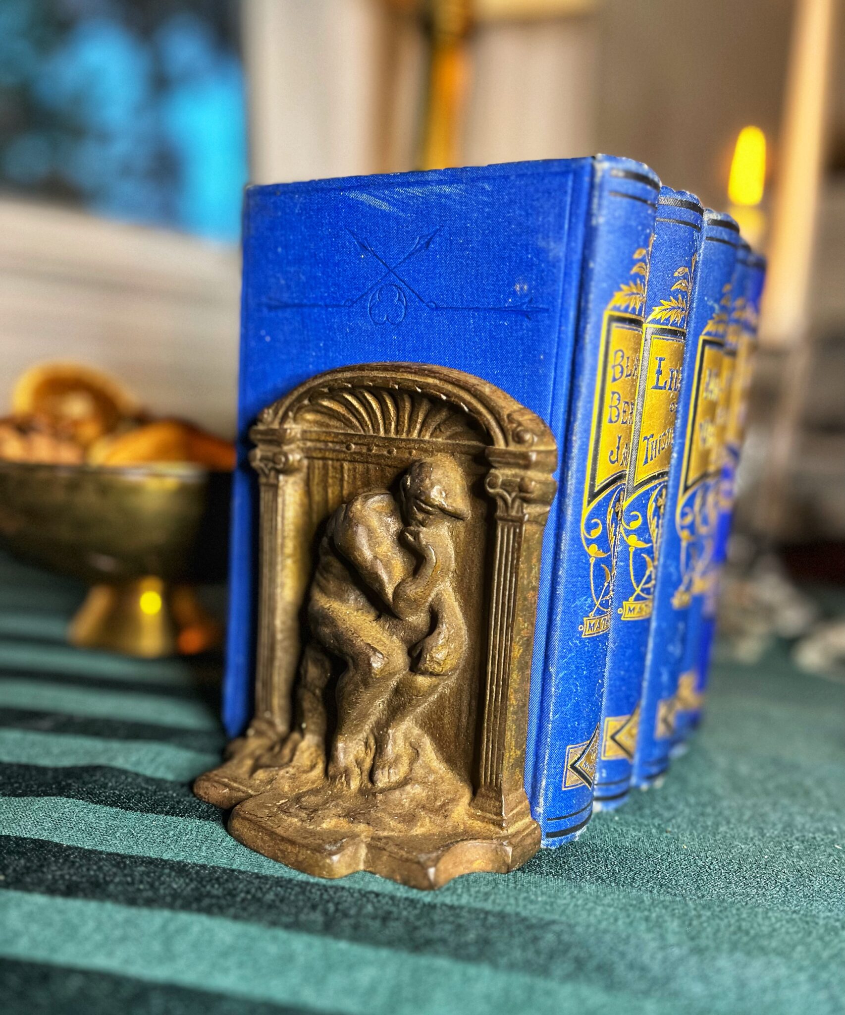 Cast Iron Bookends “The Thinker” Vintage Keepers