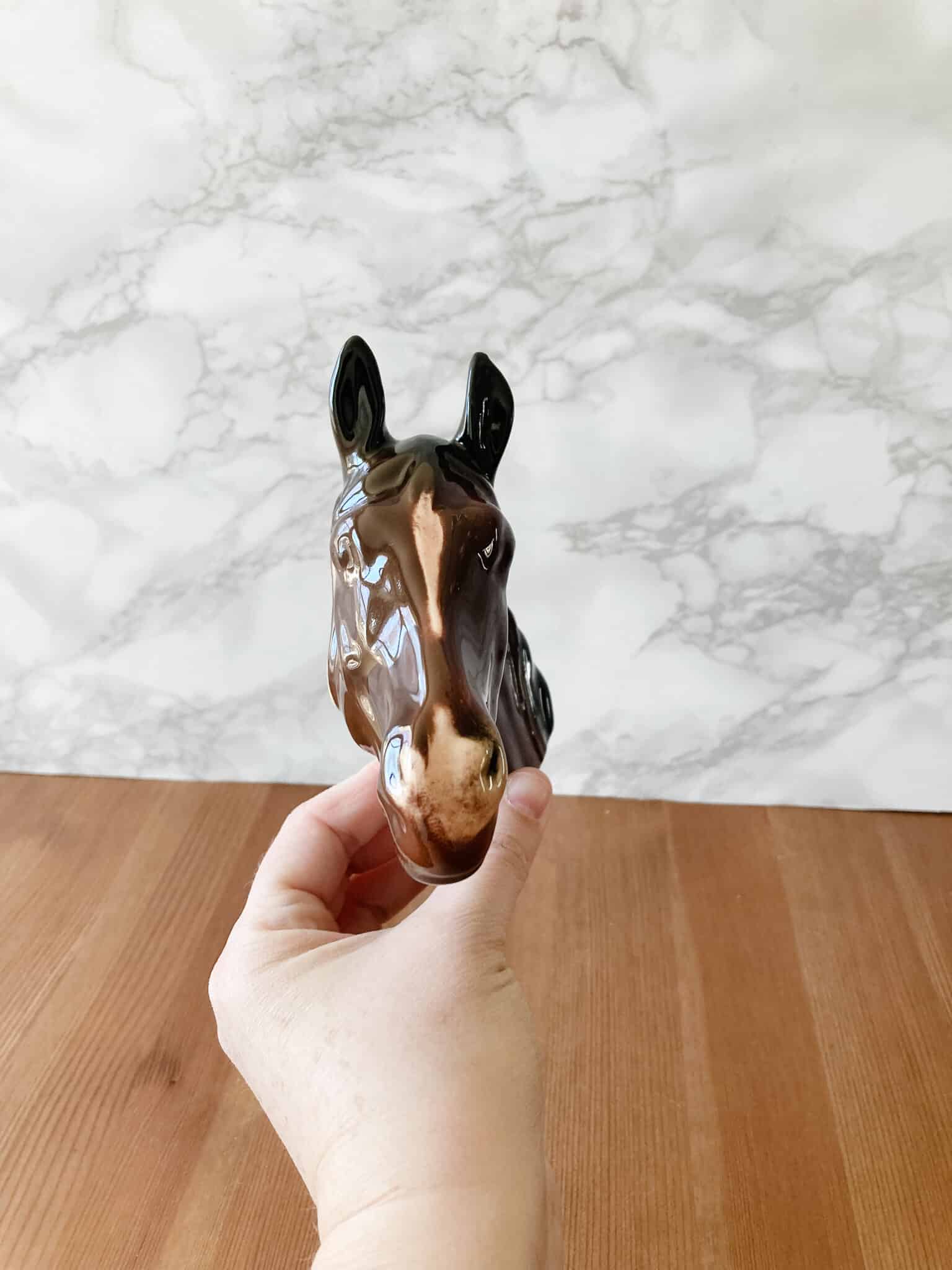 Ceramic Horse head wall plaque Vintage Keepers