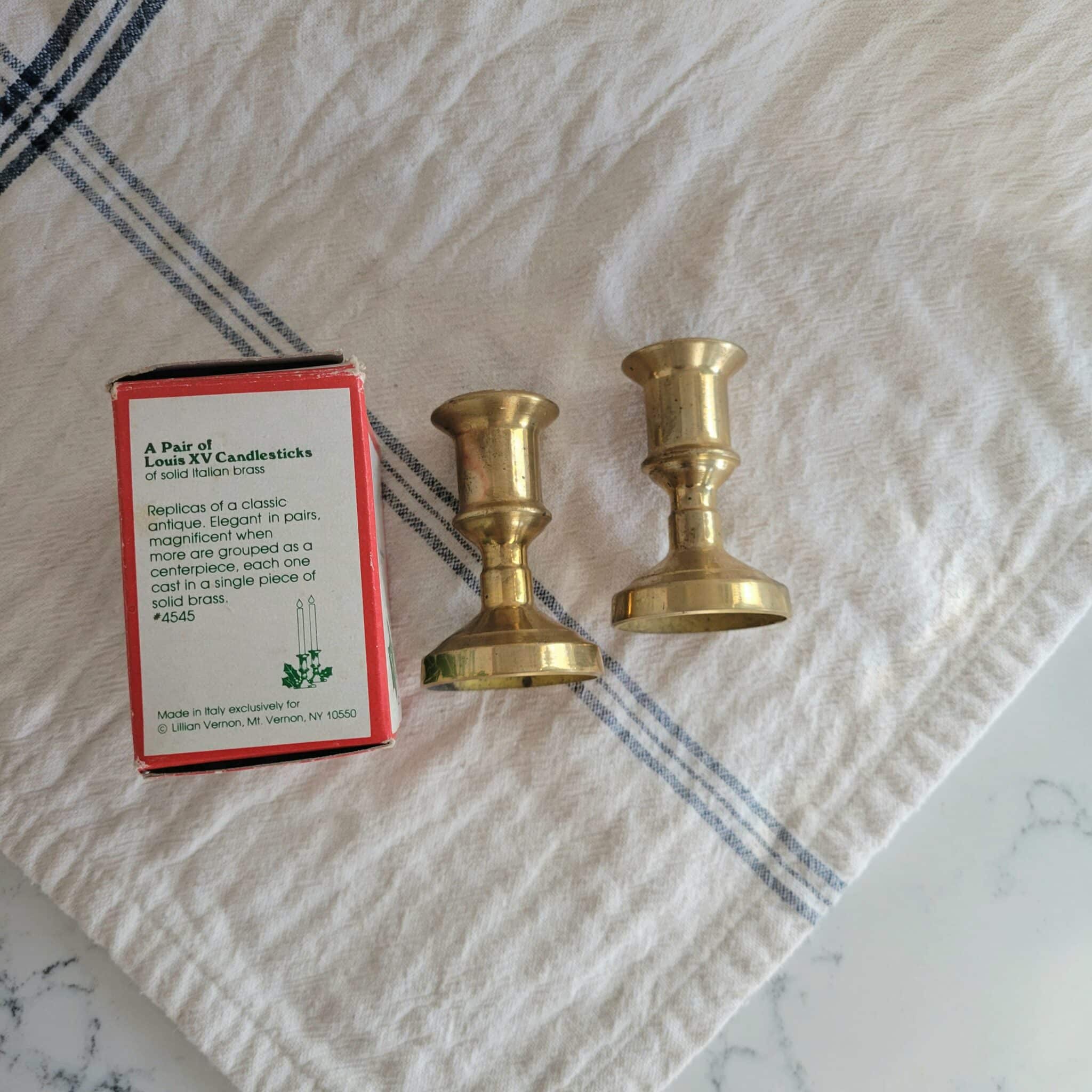 Vintage Brass Candlesticks Made in Italy Vintage Keepers