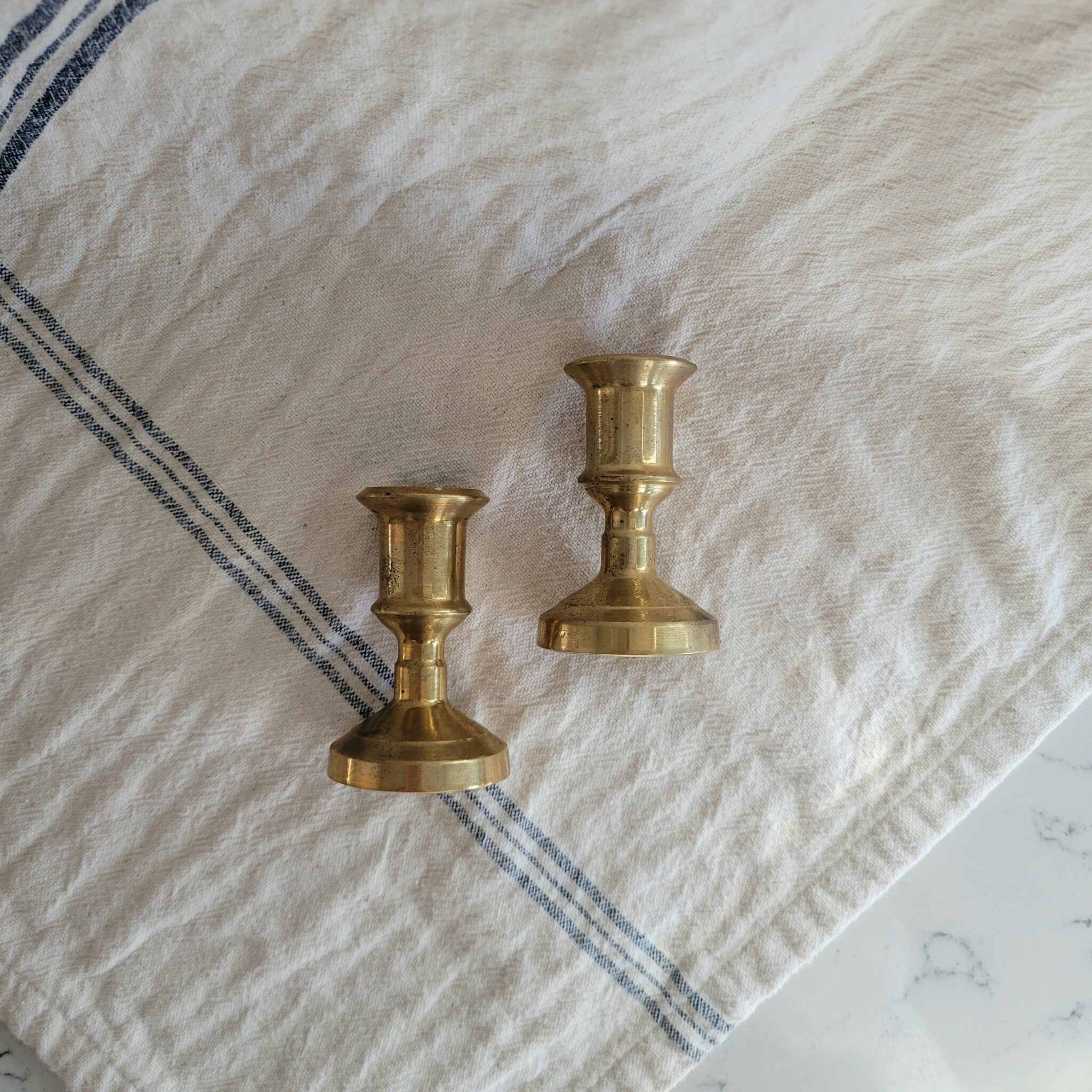 Vintage Brass Candlesticks Made in Italy Vintage Keepers
