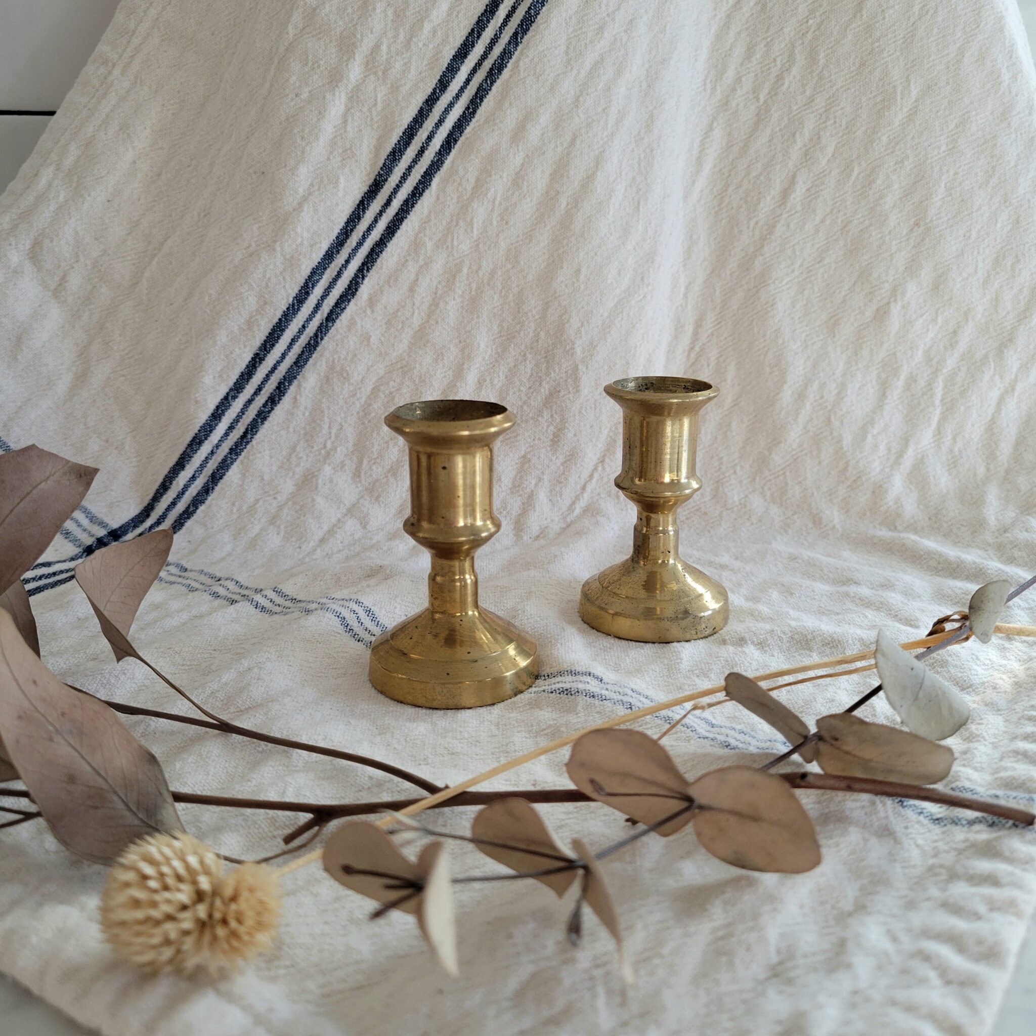 Vintage Brass Candlesticks Made in Italy Vintage Keepers