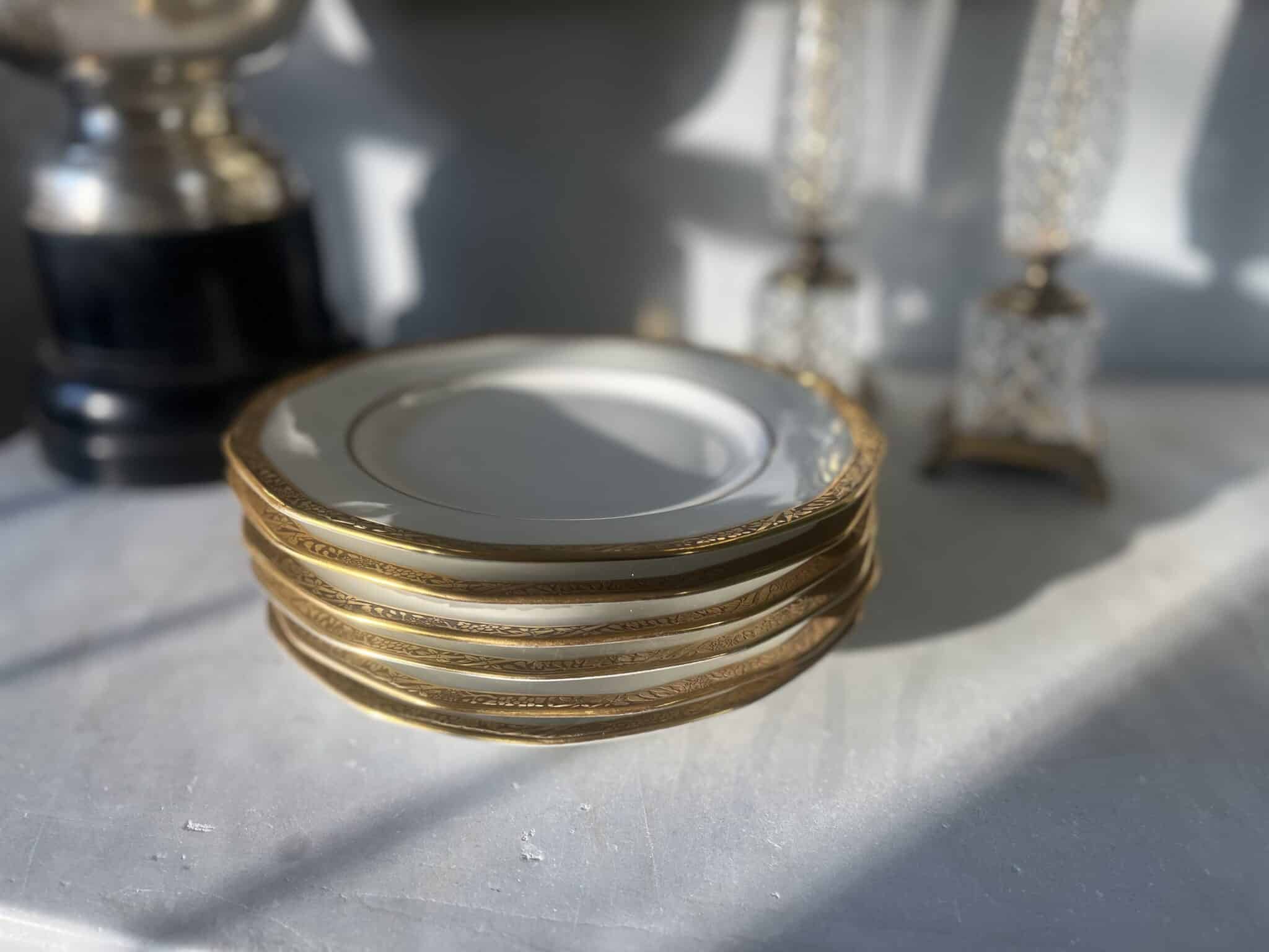 Limoges Gold Trimmed Plates Vintage Keepers